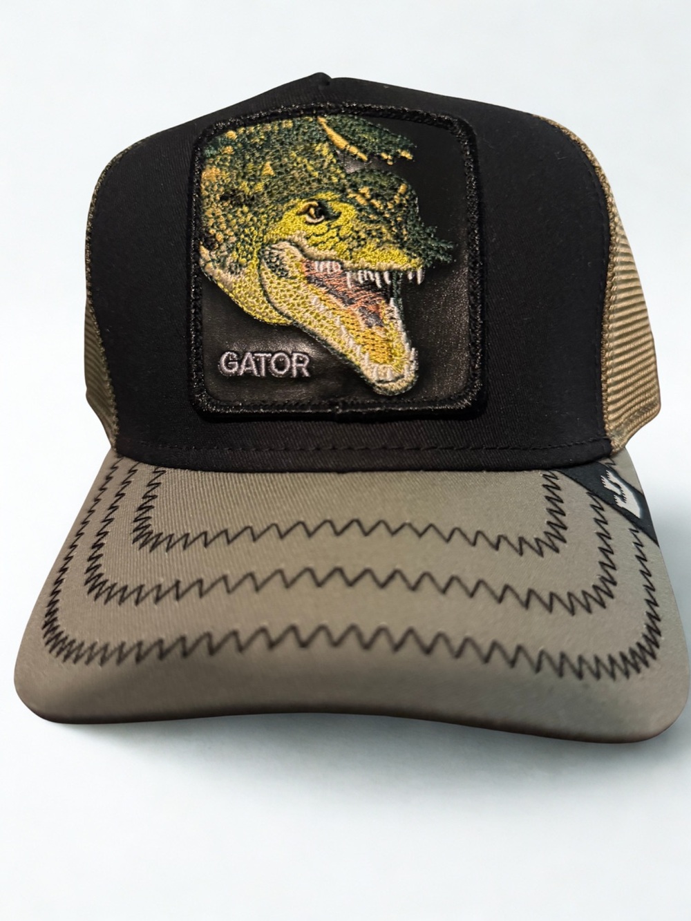 Goorin Bros Gator Patch Trucker Hat - Black & Tan
